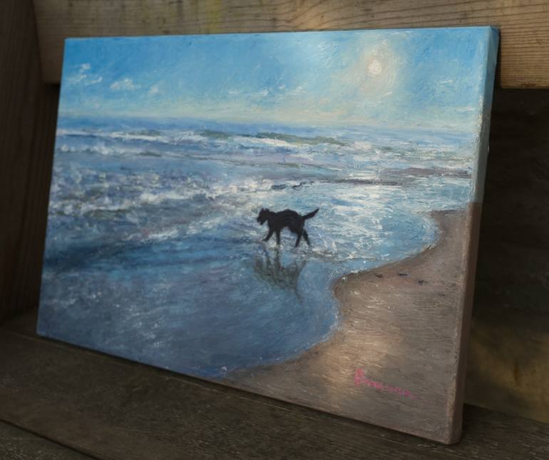 Original Contemporary Beach Painting by Elena Petrova