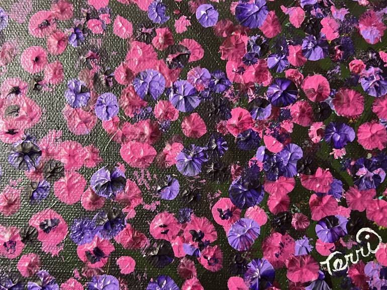 Original Art Deco Floral Painting by Terri Mayfield