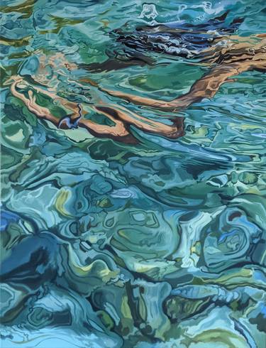 Original Photorealism Water Painting by Constance Regardsoe