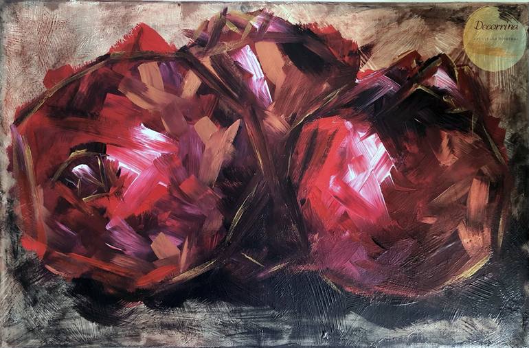 Original Abstract Botanic Painting by Ira Shumova