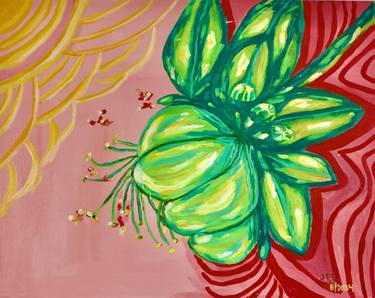 Original Abstract Garden Paintings by Jen Larangeira