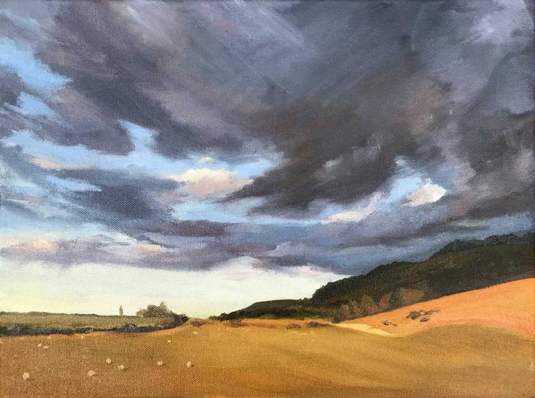 Edburton, Sussex, looking east. Painting by Danny McBride Saatchi Art