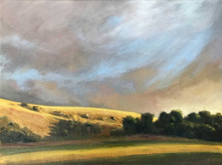 Edburton, Sussex. Looking South. Painting by Danny McBride Saatchi Art