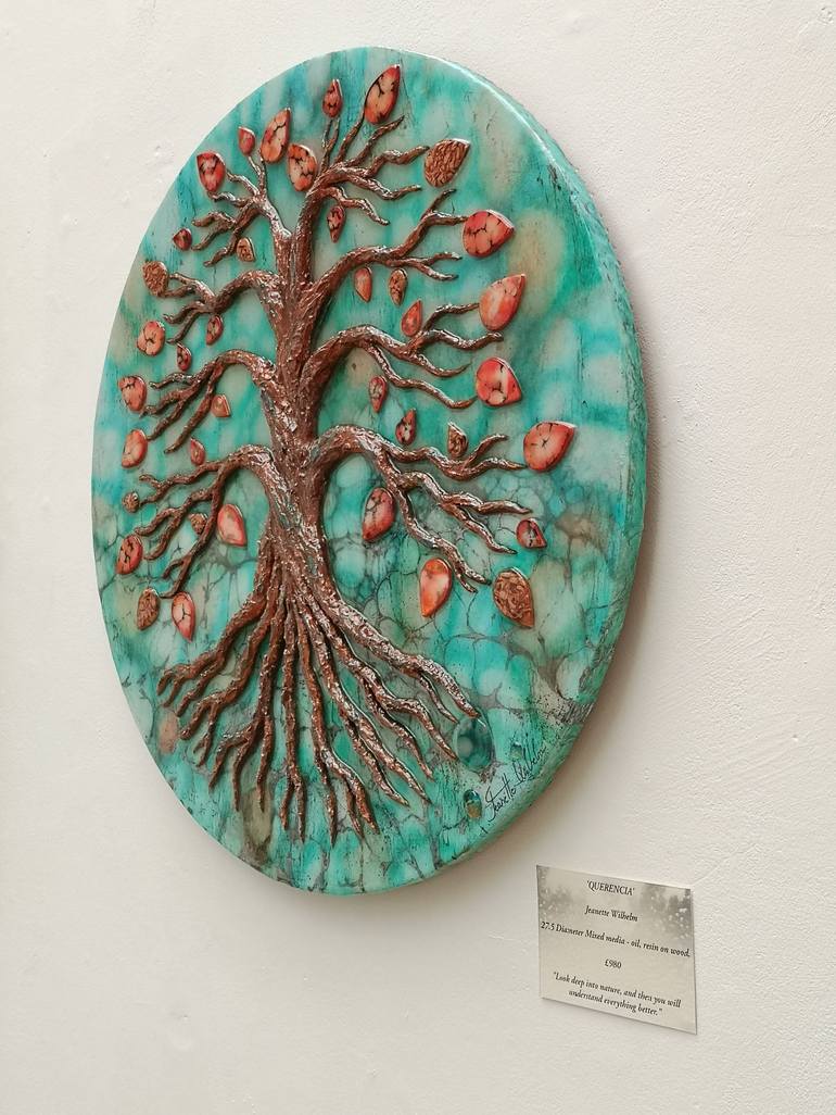 Original Contemporary Tree Mixed Media by Jeanette Wilhelm