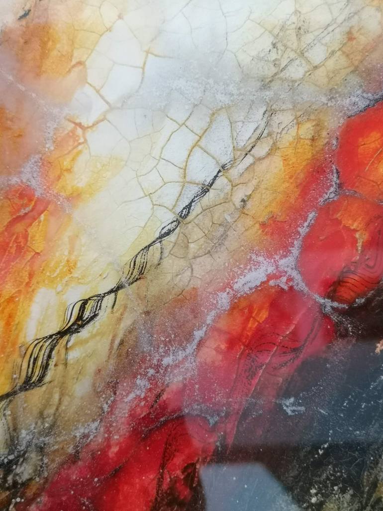 Original Abstract Mixed Media by Jeanette Wilhelm