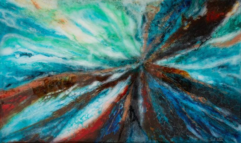 Original Abstract Fantasy Painting by Jeanette Wilhelm