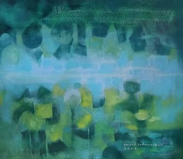 Original Abstract Expressionism Abstract Paintings by Kailas Satambekar