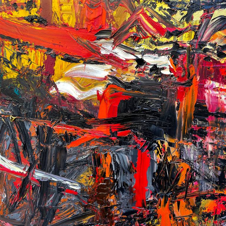 Original Abstract Expressionism Abstract Painting by Vittorio Bassi