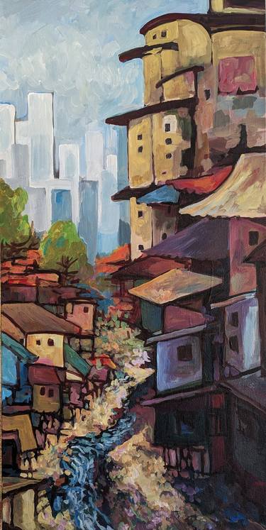 Original Expressionism Architecture Painting by Broc Smith