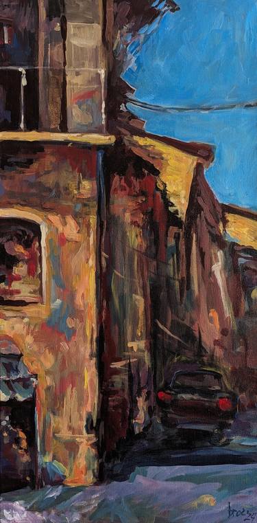 Original Abstract Expressionism Architecture Paintings by Broc Smith