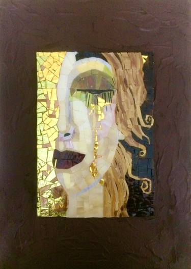 MOSAIC ART"THE GOLDEN TEARS OF FREYA" thumb