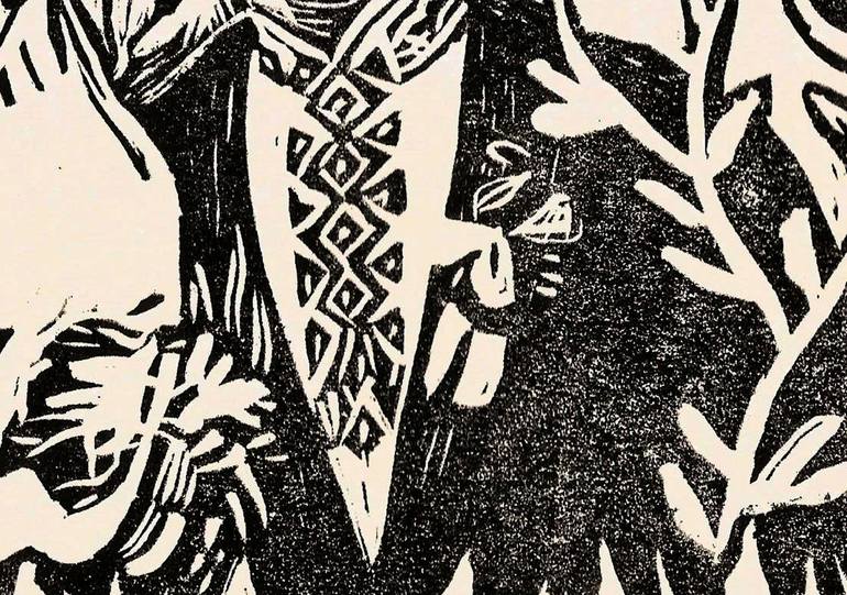Original Symbolism Family Printmaking by Iuliia Baluda