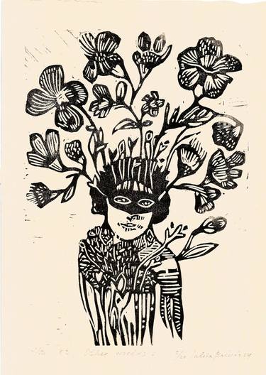 Original Illustration Botanic Printmaking by Iuliia Baluda