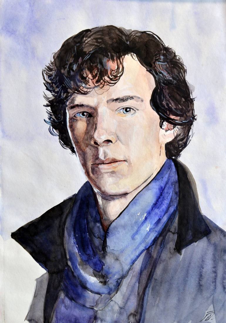 A portrait of Benedict Cumberbatch Painting by Dmitry Revyakin ...