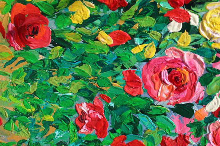 Original Abstract Floral Painting by Lavinia Marin