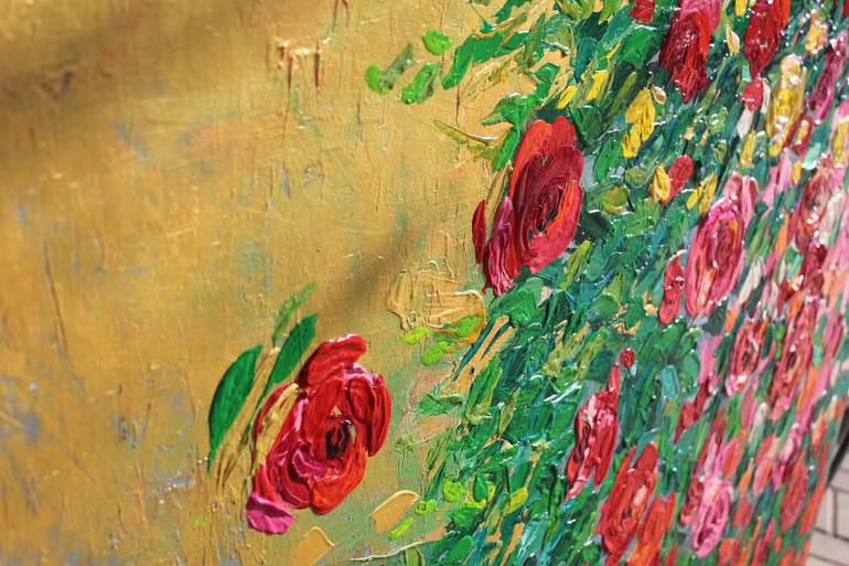 Original Abstract Floral Painting by Lavinia Marin