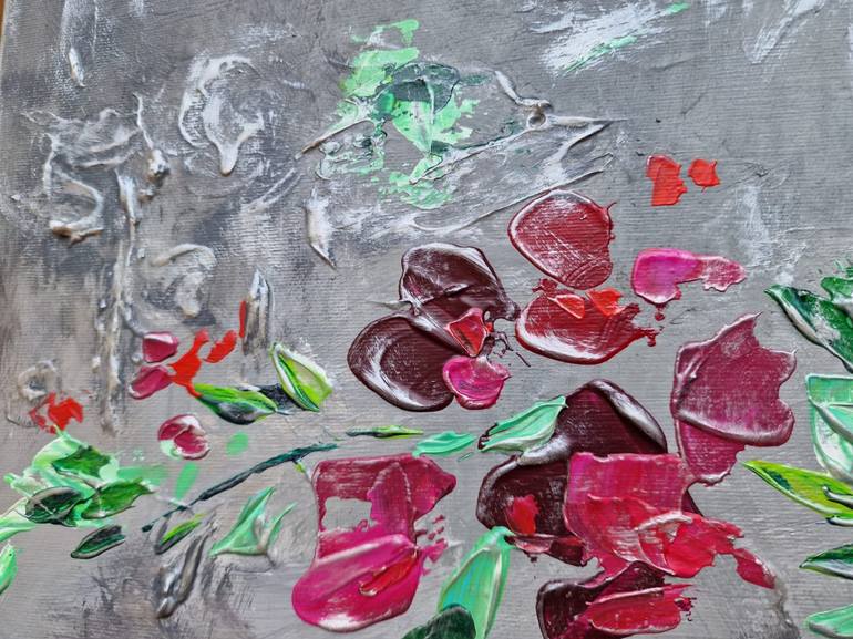 Original Abstract Expressionism Botanic Painting by Lavinia Marin
