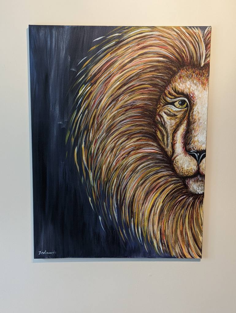 Original Art Deco Animal Painting by Toni Edwards