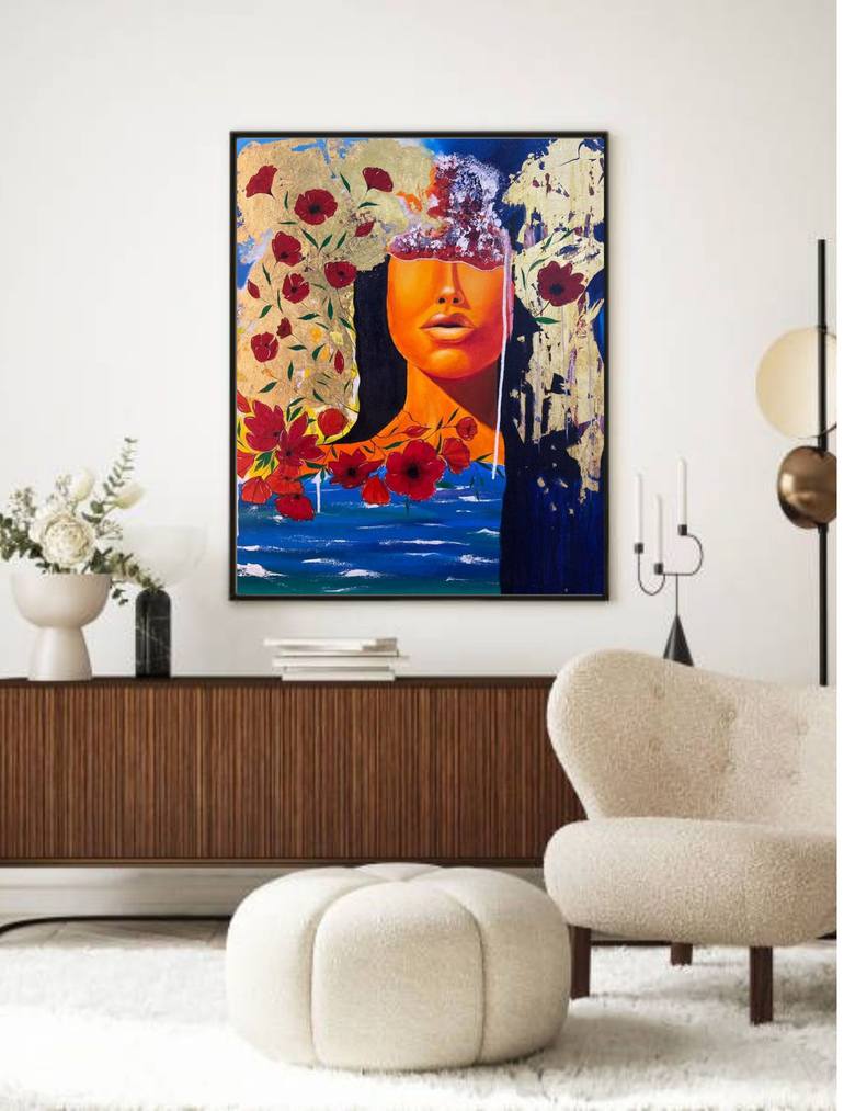 Original Abstract Expressionism Abstract Painting by Gul-E Lala