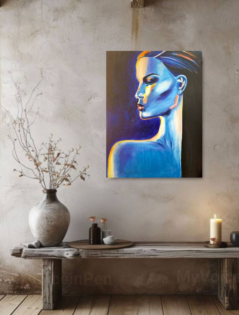 Original Abstract Erotic Painting by Gul-E Lala