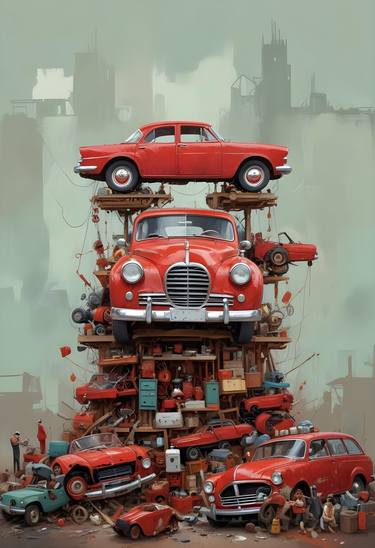 Original Figurative Car Digital by Giuseppe Stocco