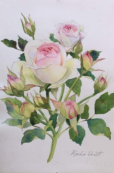 Original Fine Art Floral Paintings by Kyoko Hunt