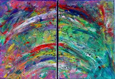 Original Abstract Expressionism Fantasy Painting by Anastasia Merkaba