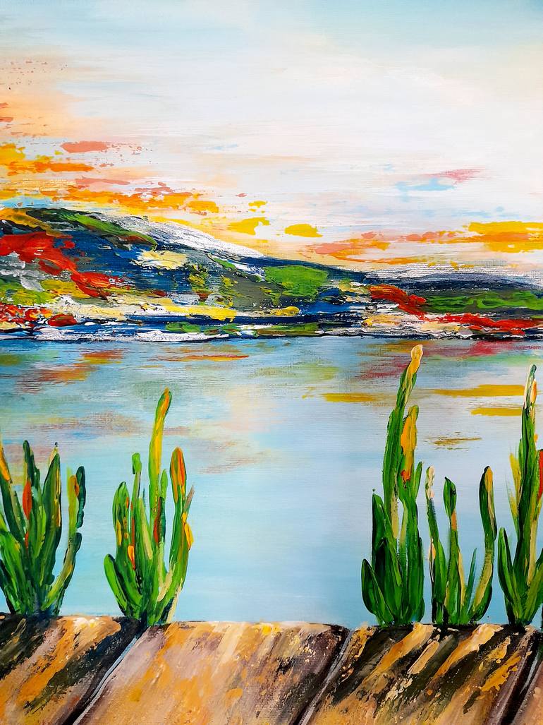Original Abstract Expressionism Nature Painting by Sevil Goriuc