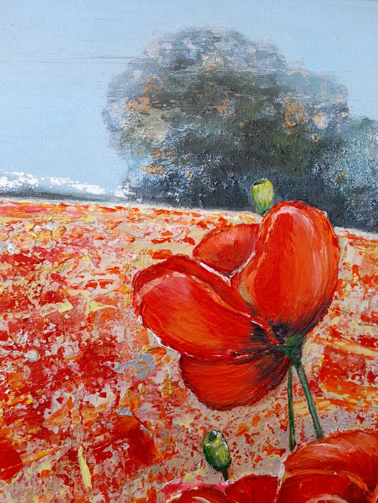 Original Impressionism Floral Painting by Sevil Goriuc