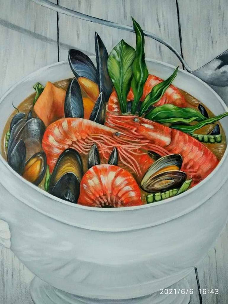 Original Fine Art Food Painting by Sevil Goriuc