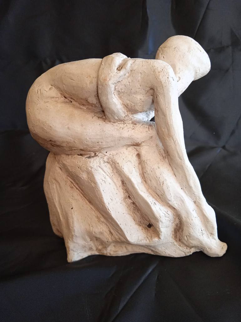 Original Expressionism Nude Sculpture by Fiorella Fusilli Thomas