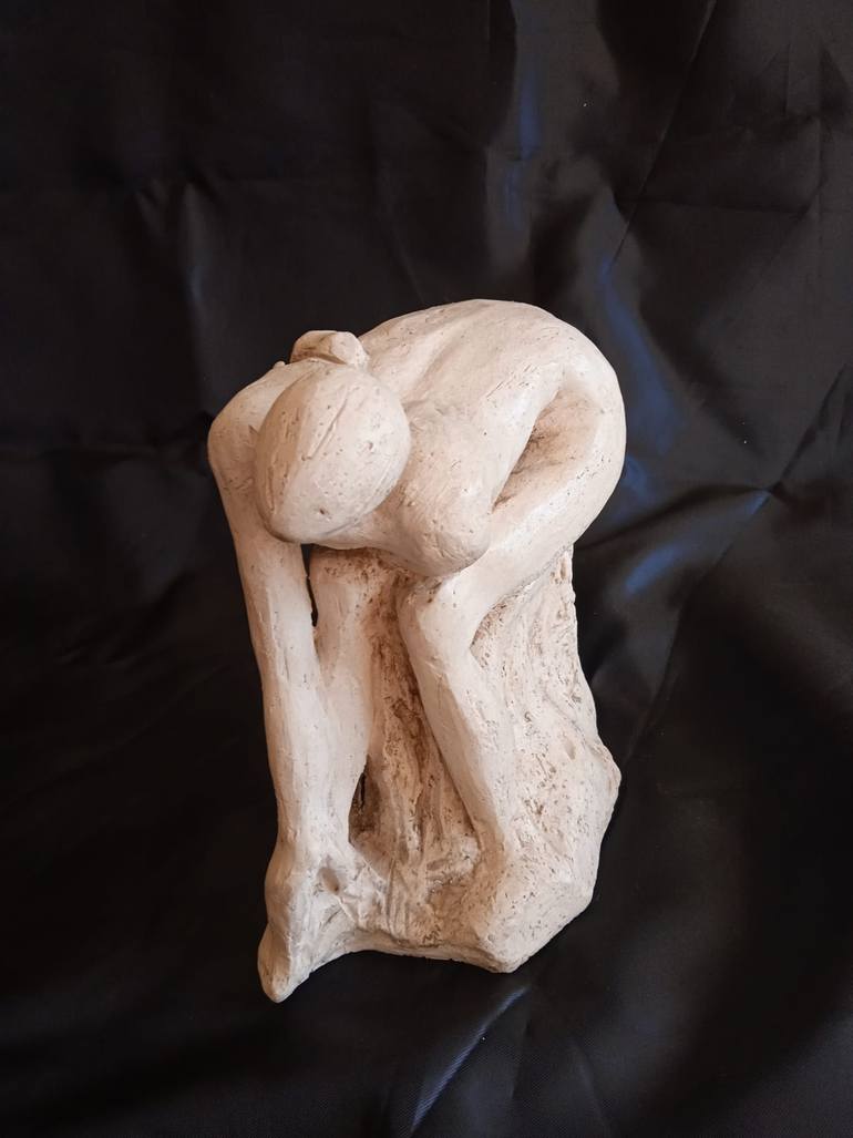 Original Expressionism Nude Sculpture by Fiorella Fusilli Thomas