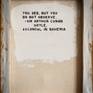 The author's quote is painted on the back of the canvas