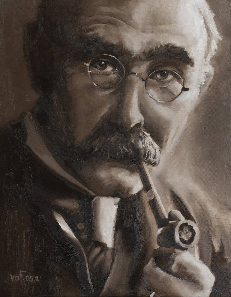 Rudyard Kipling Painting by Valery Filippov | Saatchi Art