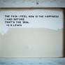 The quote by C. S. Lewis is painted on the back of the canvas.