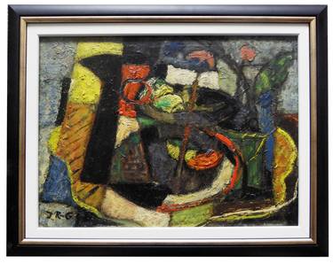 Print of Abstract Expressionism Still Life Paintings by Johannes Rother-Glass