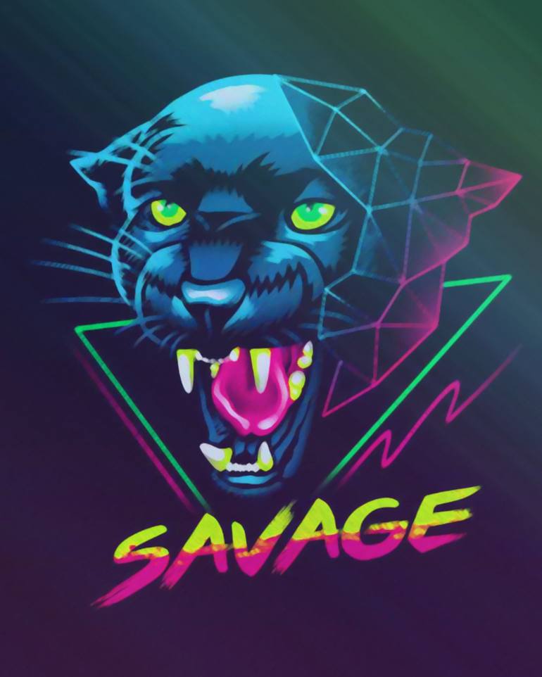 Savage Black Panther Retro Futuristic - Limited Edition of 10 New Media ...