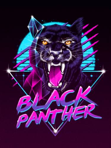Black Panther Retro Futuristic Art - Limited Edition of 10 thumb
