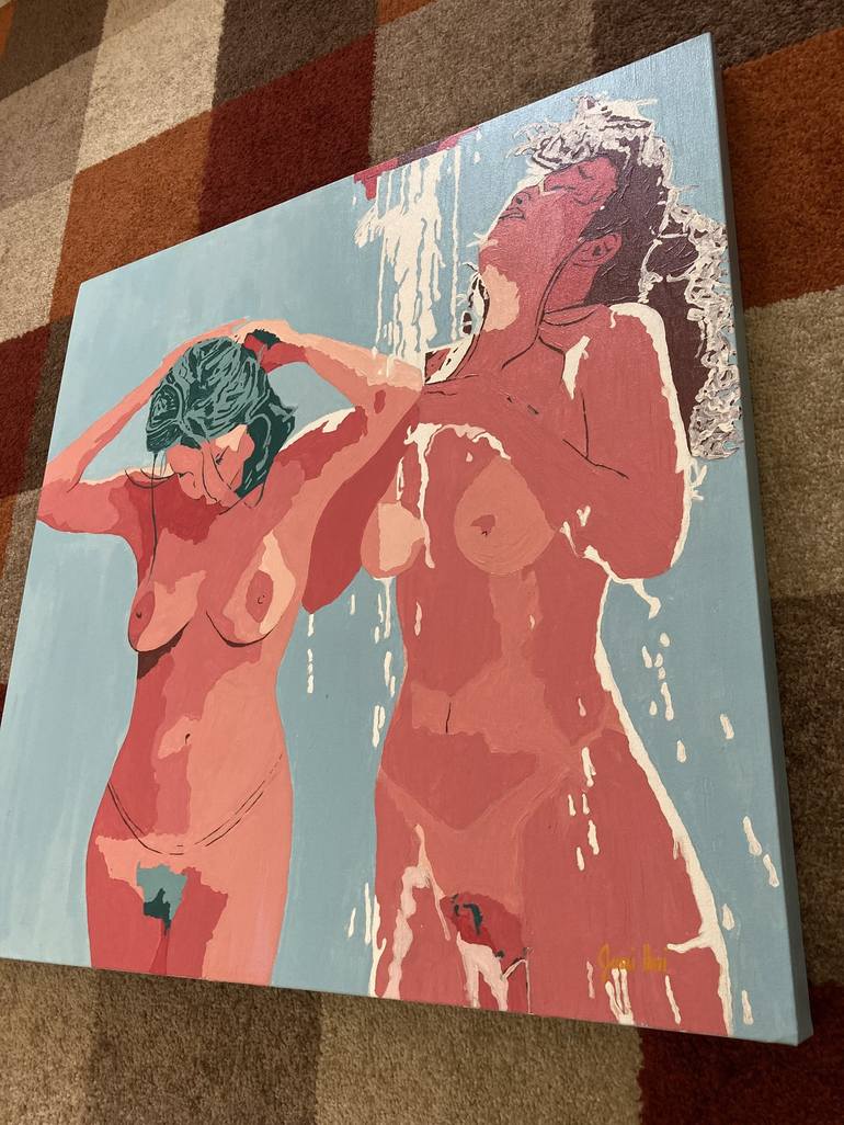Original Surrealism Nude Painting by JUSSI ILARI