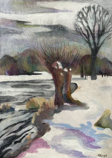 Original Expressionism Landscape Drawing by Joyce Engel