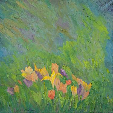 Original Fine Art Floral Paintings by Suzanne Frazier