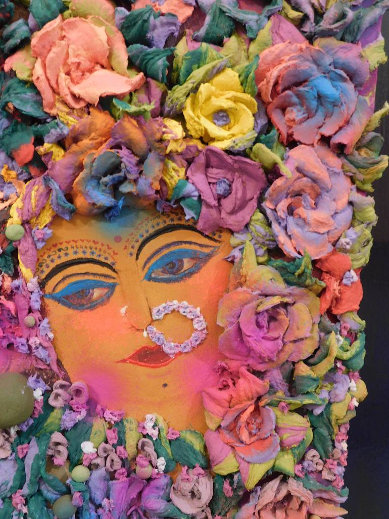 Original Art Deco Religion Sculpture by Kishori Kumari