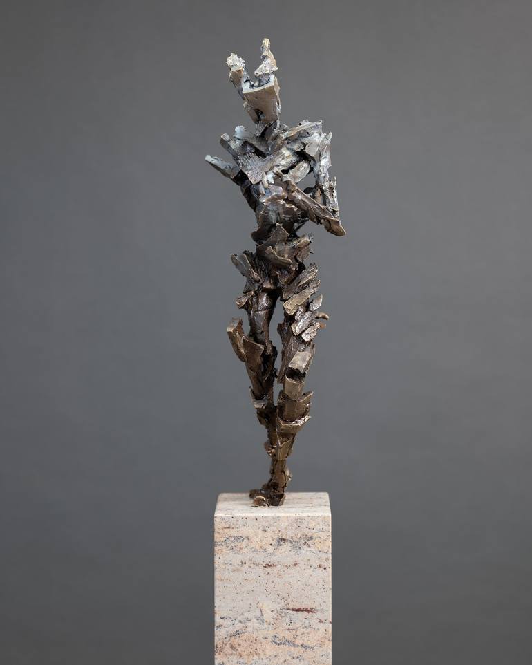 Original Abstract People Sculpture by Konrad Ziolkowski