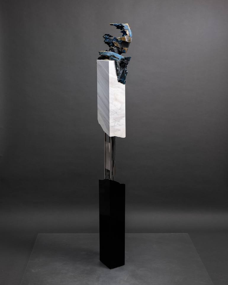 Original Abstract Expressionism People Sculpture by Konrad Ziolkowski