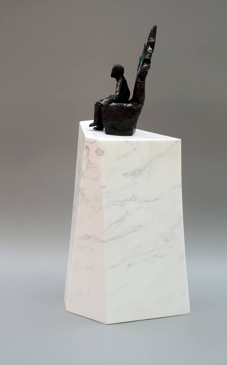 Original Cubism Men Sculpture by Konrad Ziolkowski