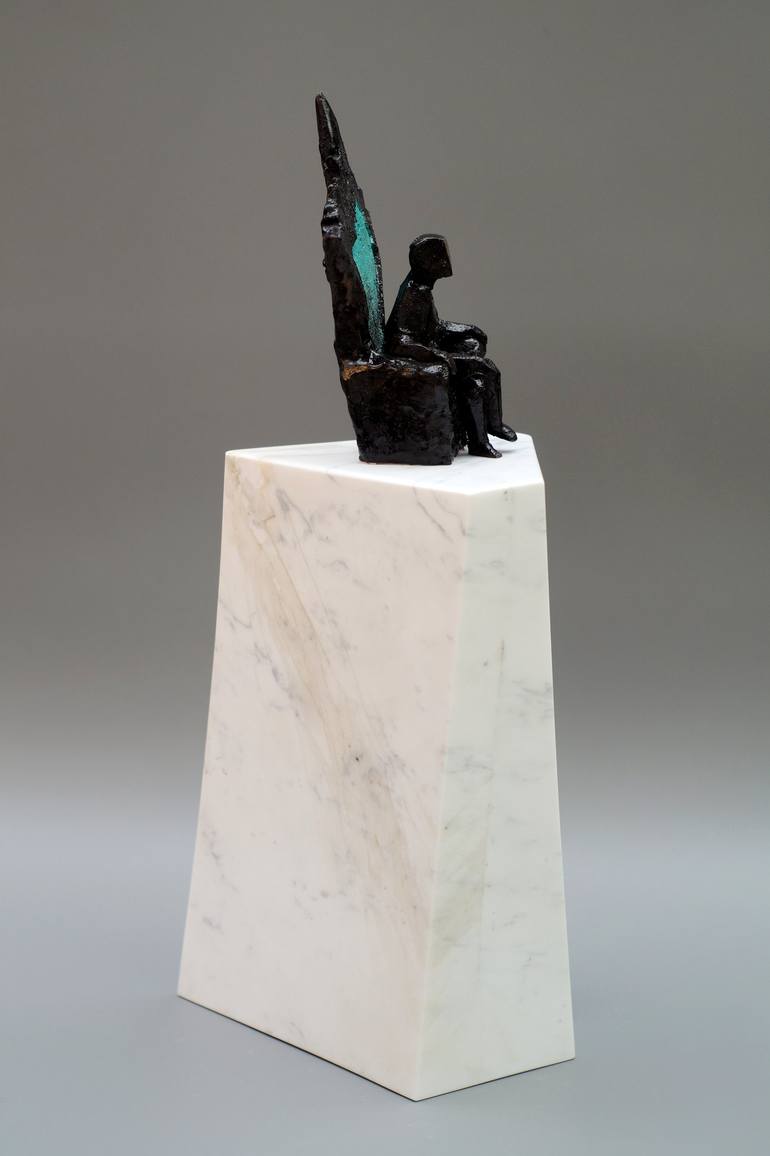 Original Cubism Men Sculpture by Konrad Ziolkowski