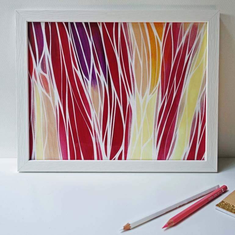 Original Illustration Abstract Painting by Nina Réroot