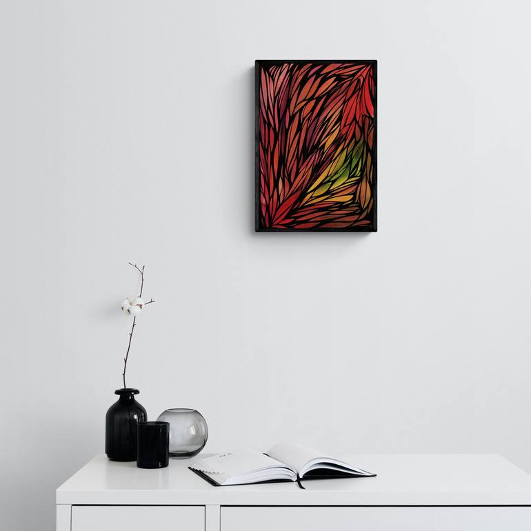 Original Abstract Botanic Painting by Nina Réroot