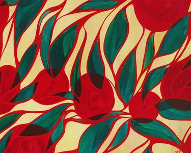 Print of Abstract Expressionism Botanic Paintings by Nina Réroot
