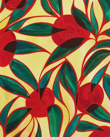 Print of Art Deco Botanic Paintings by Nina Réroot